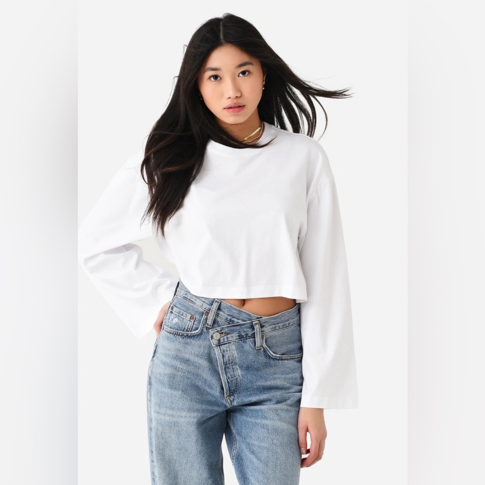 NWT Frame Bell Sleeve Crop T-shirt